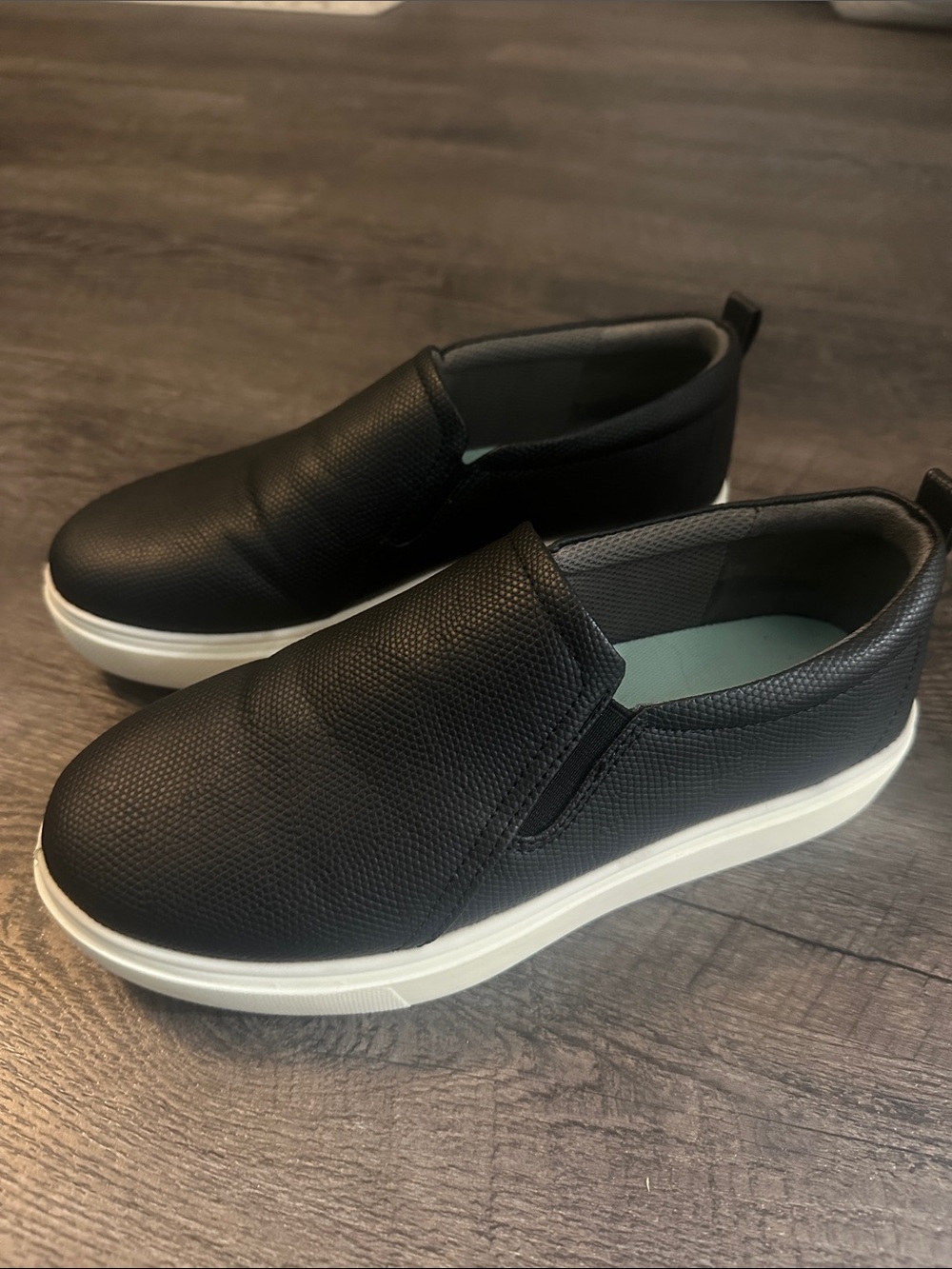 Dr. Scholl's Women's Black Slip-On Platform Loafers